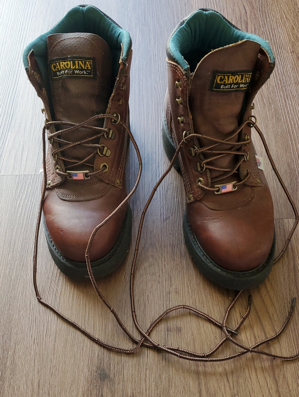 Carolina Men's Brown Leather Work Boots - Lace-Up Safety Boots